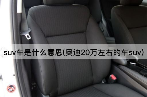 suv车是什么意思(奥迪20万左右的车suv)
