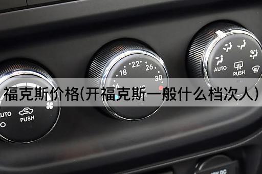 福克斯价格(开福克斯一般什么档次人)