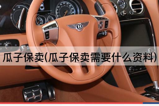 瓜子保卖(瓜子保卖需要什么资料)