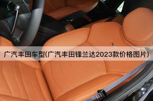 广汽丰田车型(广汽丰田锋兰达2023款价格图片)