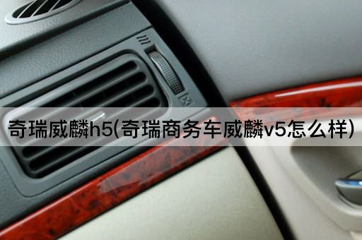 奇瑞威麟h5(奇瑞商务车威麟v5怎么样)
