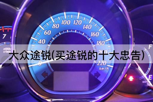 大众途锐(买途锐的十大忠告)