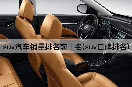 suv汽车销量排名前十名(suv口碑排名)